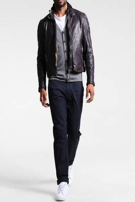 men's genuine lambskin leather biker jacket classic moto zip style exclusive high quality 3
