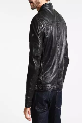 men's genuine lambskin leather biker jacket classic moto zip style exclusive fine