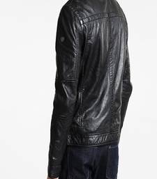 Men's genuine lambskin leather jacket leather motorcycle biker racer style jacket-cl-m137