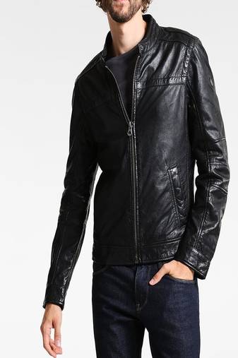 men's genuine lambskin leather biker jacket classic moto zip style exclusive fine