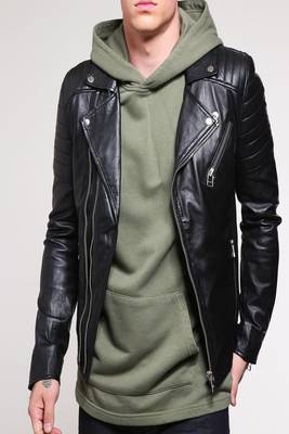 men's genuine lambskin leather biker jacket classic moto zip style exclusive pro 1