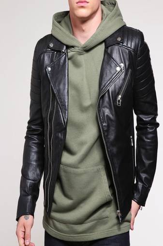 men's genuine lambskin leather biker jacket classic moto zip style exclusive pro