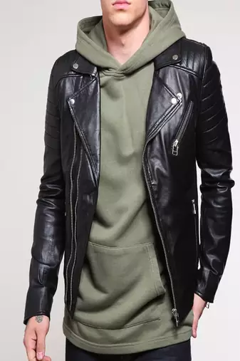 men's genuine lambskin leather biker jacket classic moto zip style exclusive pro