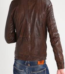 Men's genuine lambskin leather jacket leather motorcycle biker racer style jacket-cl-m139