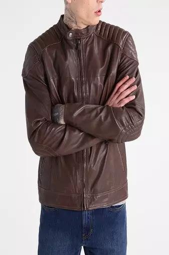 men's genuine lambskin leather biker jacket classic moto zip style exclusive advanced