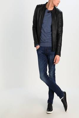 men's genuine lambskin leather biker jacket classic moto zip style modern premium 3