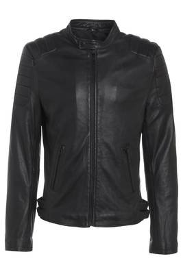 men's genuine lambskin leather biker jacket classic moto zip style modern premium 1