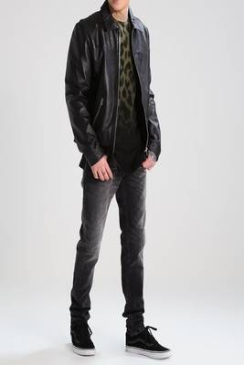 men's genuine lambskin leather biker jacket classic moto zip style modern exclusive 3