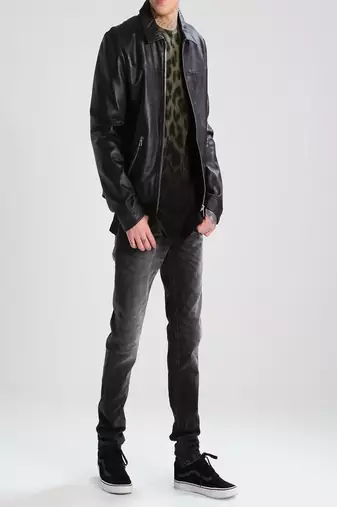 men's genuine lambskin leather biker jacket classic moto zip style modern exclusive