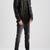 Men's genuine lambskin leather jacket leather motorcycle biker racer style jacket-cl-m143