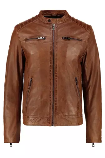 men's genuine lambskin leather biker jacket classic moto zip style modern modern