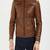 Men's genuine lambskin leather jacket leather motorcycle biker racer style jacket-cl-m144