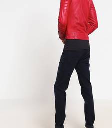Men's genuine lambskin leather jacket leather motorcycle biker racer style jacket-cl-m146