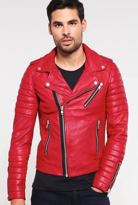 men's genuine lambskin leather biker jacket classic moto zip style modern authentic 1