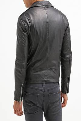 men's genuine lambskin leather biker jacket classic moto zip style modern superior 2
