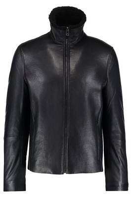 men's genuine lambskin leather biker jacket classic moto zip style modern elegant 1