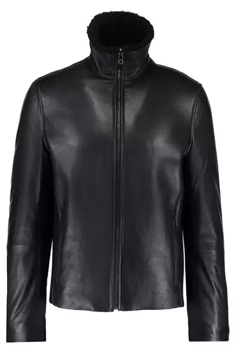 men's genuine lambskin leather biker jacket classic moto zip style modern elegant