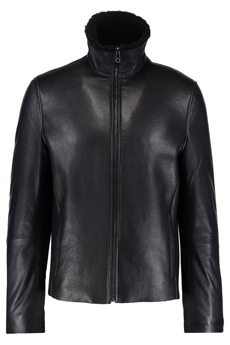Men's genuine lambskin leather jacket leather motorcycle biker racer style jacket-cl-m150