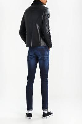 men's genuine lambskin leather biker jacket classic moto zip style modern elegant 2