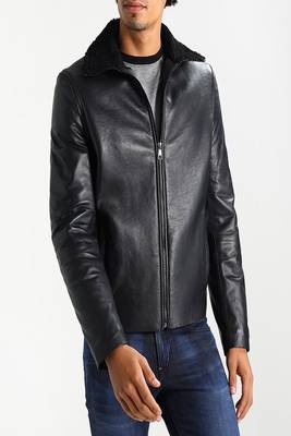 men's genuine lambskin leather biker jacket classic moto zip style modern elegant 3