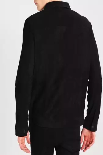 men's genuine suede leather biker jacket classic moto zip style