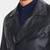 Men's black genuine lambskin leather motorcycle jacket slim fit designer men biker jacket-l154