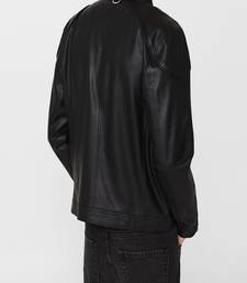 Men's genuine lambskin leather jacket leather motorcycle biker racer style jacket-cl-m156