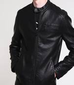 Men's genuine lambskin leather jacket leather motorcycle biker racer style jacket-cl-m158