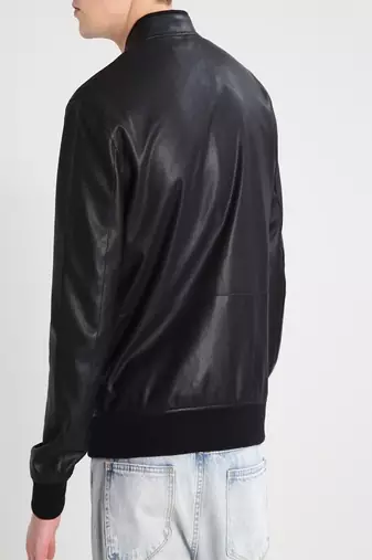 men's genuine lambskin leather biker jacket classic moto zip style modern luxury