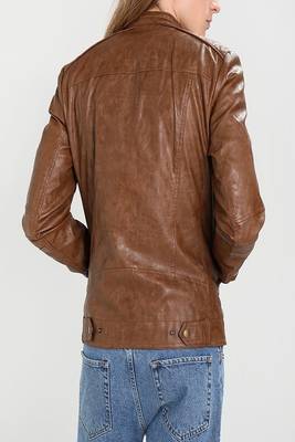 men's genuine lambskin leather biker jacket classic moto zip style modern deluxe 2