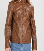 Men's genuine lambskin leather jacket leather motorcycle biker racer style jacket-cl-m160
