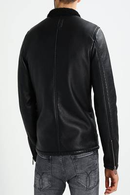men's genuine lambskin leather biker jacket classic moto zip style modern elite 2