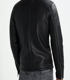 Men's genuine lambskin leather jacket leather motorcycle biker racer style jacket-cl-m161