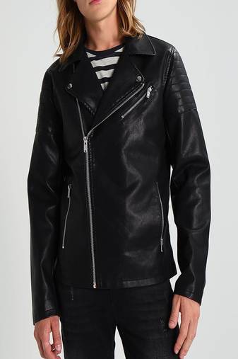 men's genuine lambskin leather biker jacket classic moto zip style modern select