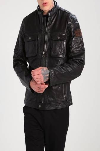 men's genuine lambskin leather biker jacket classic moto zip style modern signature