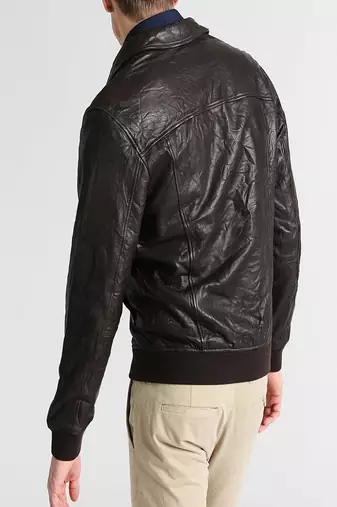 men's genuine lambskin leather biker jacket classic moto zip style modern original