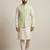 Beige banarasi dupion premium designer festive wear kurta pyjama with jacket set