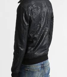 Men's genuine lambskin leather jacket leather motorcycle biker racer style jacket-cl-m167