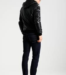 Men's genuine lambskin leather jacket leather motorcycle biker racer style jacket-cl-m168