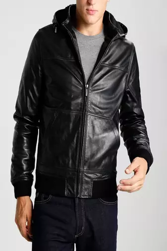 men's genuine lambskin leather biker jacket classic moto zip style modern top grade