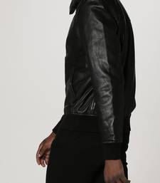 Men's genuine lambskin leather jacket leather motorcycle biker racer style jacket-cl-m169