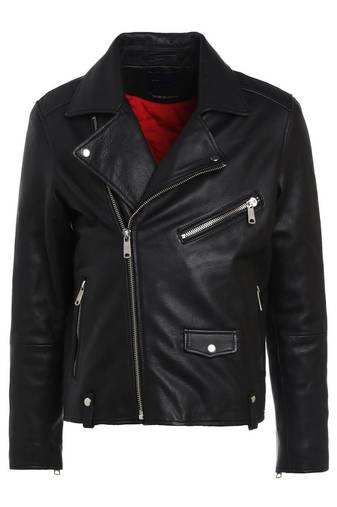 Men's genuine lambskin leather jacket leather motorcycle biker racer style jacket-cl-m170