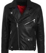 Men's genuine lambskin leather jacket leather motorcycle biker racer style jacket-cl-m170