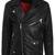 Men's genuine lambskin leather jacket leather motorcycle biker racer style jacket-cl-m170