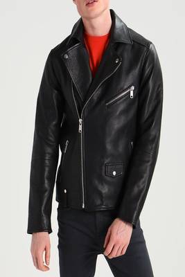 men's genuine lambskin leather biker jacket classic moto zip style modern pro 3