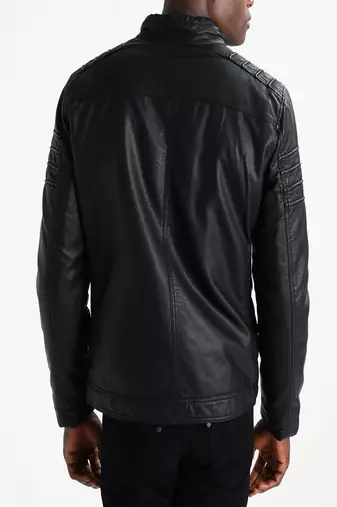 men's genuine lambskin leather biker jacket classic moto zip style modern ultimate