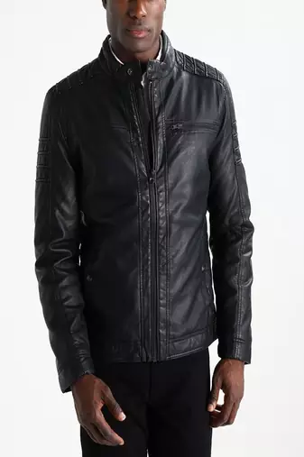 men's genuine lambskin leather biker jacket classic moto zip style modern ultimate