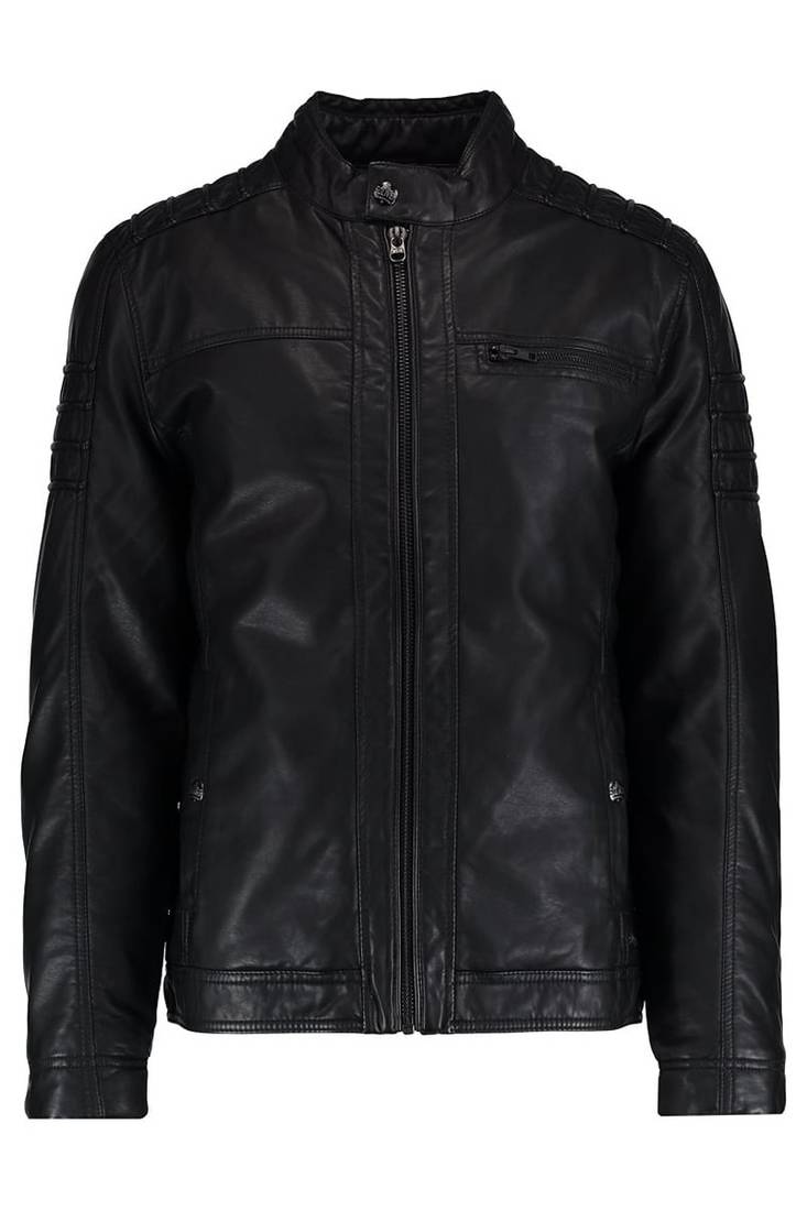 Men's genuine lambskin leather jacket leather motorcycle biker racer style jacket-cl-m171