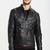 Men's genuine lambskin leather jacket leather motorcycle biker racer style jacket-cl-m173