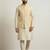 Gold banarasi dupion premium designer festive wear kurta pyjama with jacket set